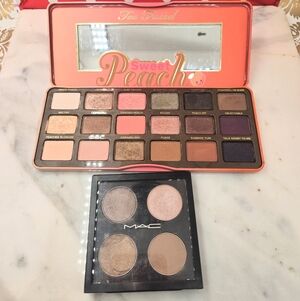 Set Of 2 Too Faced Sweet Peach and MAC Brown Eyeshadows